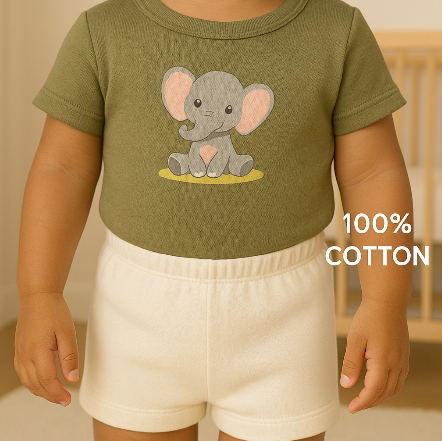 Conjunto Manga Curta - Elefante Bonzinho