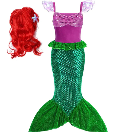 Fantasia Ariel Princesa Sereia – Infantil Verão