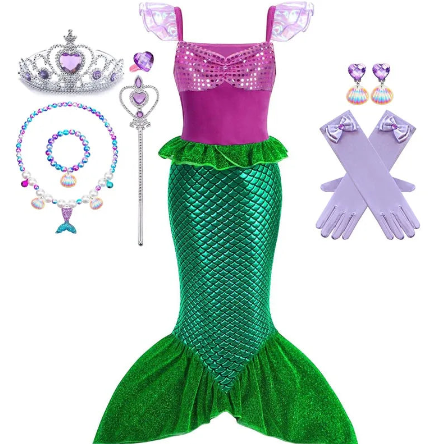 Fantasia Ariel Princesa Sereia – Infantil Verão