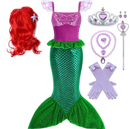 Fantasia Ariel Princesa Sereia – Infantil Verão