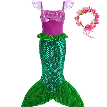 Fantasia Ariel Princesa Sereia – Infantil Verão