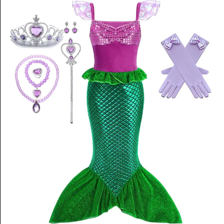 Fantasia Ariel Princesa Sereia – Infantil Verão